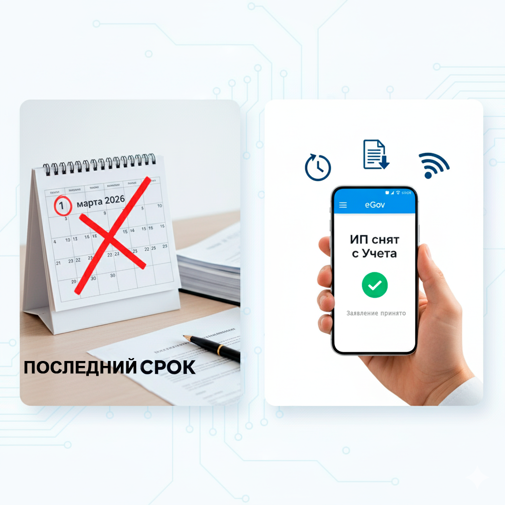 Закрытие ИП в Казахстане до 1 марта 2026 года: последний срок, чтобы избежать штрафов и блокировки счетов.
